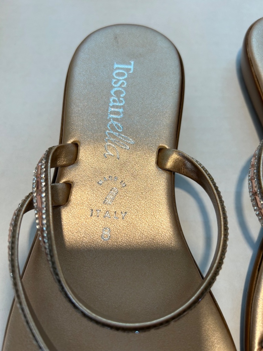 Women Toscanella sandals, rose gold, size 8 - Picture 2 of 4